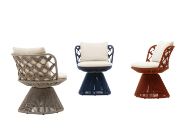FLAIR O' OUTDOOR - Aluminium garden chair with polypropylene ribbons by B&B Italia Outdoor - view 2
